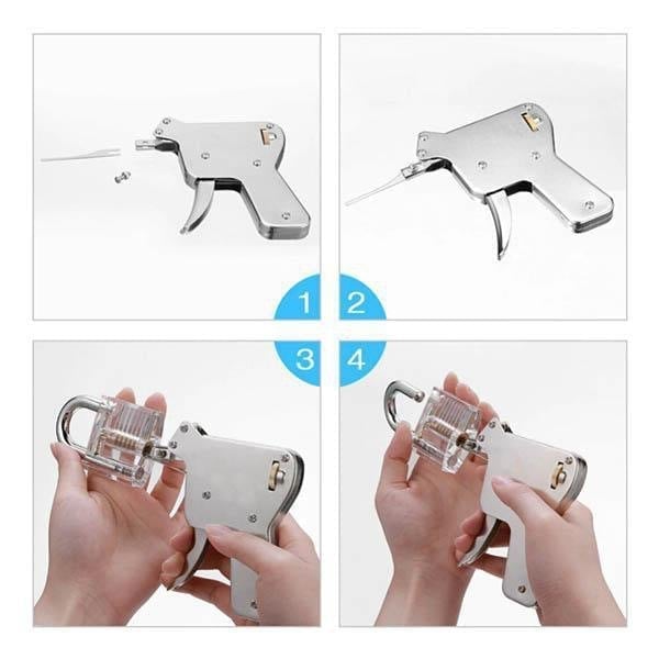 Profi Schlossöffner Set | Snap-Gun & Pick-Werkzeuge | Edelstahl | Für Schlosser & Training