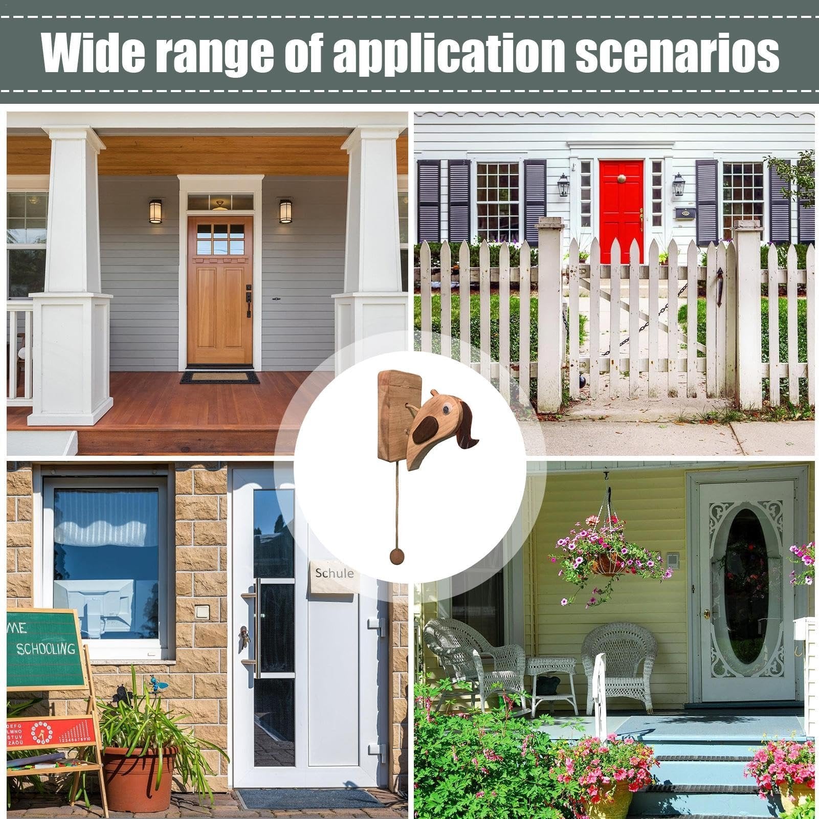 Specht-Türklingel | Handgefertigte Holzklingel | Nostalgisches Design | Für Haustür & Kinderzimmer