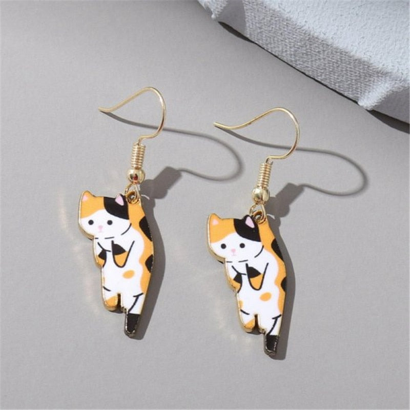 Damen Ohrringe Katze | Verspieltes Design | Zinklegierung