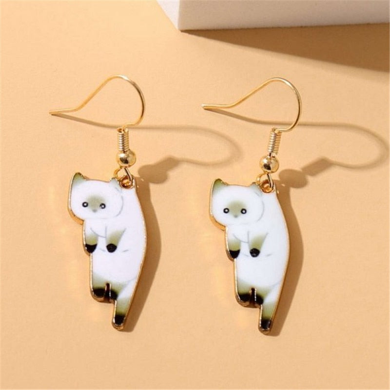 Damen Ohrringe Katze | Verspieltes Design | Zinklegierung