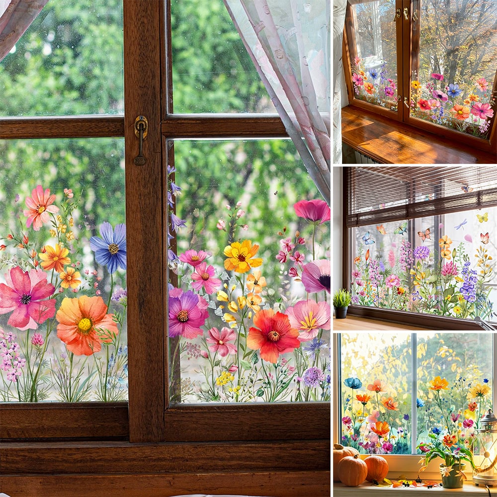 Blumenaufkleber für Fenster