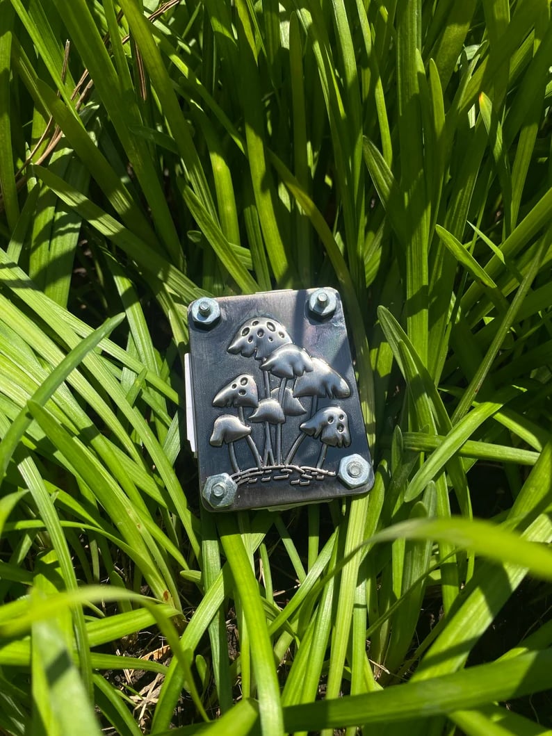 Mikro-Blumenpresse | Handgefertigt aus Silber & Messing | Inkl. 10 Blätter Herbarium-Papier