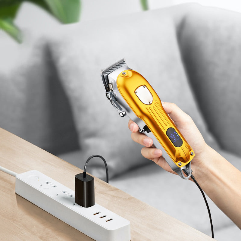 LCD Haartrimmer | Präzisions-Haarschneider | Kabellos mit Digitalanzeige & Langzeitakku