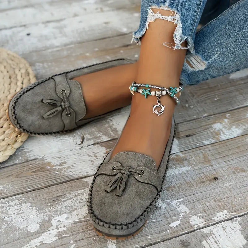 Isaline – Klassische Wildleder-Loafer mit Quastendetail für Damen