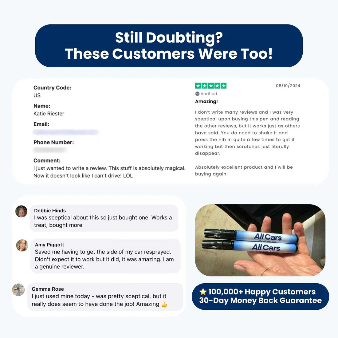 Lackreparatur Stift | Kratzer Entferner für Autos | Polymer Formel | Dauerhafte Reparatur