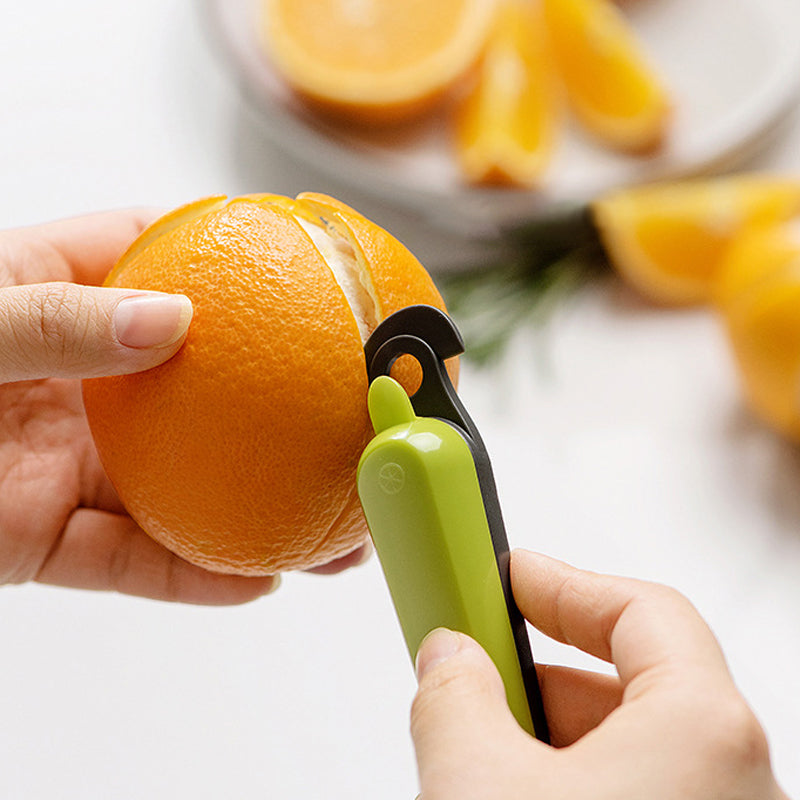 Fruchtschäler | Edelstahl & PP | Schnell & Präzise | Für Orangen & Zitrusfrüchte