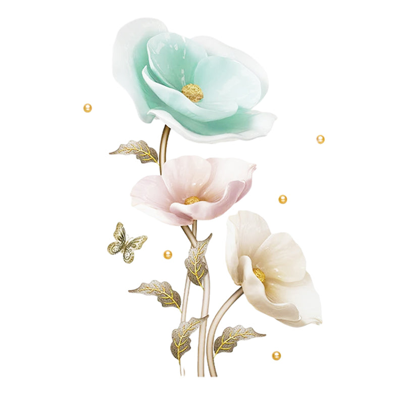 Blume Wanddekoration | Kreatives 3D-Wanddesign | Selbstklebend & Wiederverwendbar | PVC