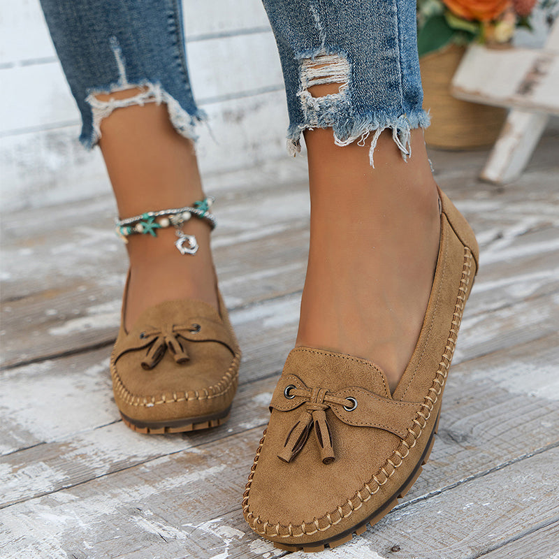 Isaline – Klassische Wildleder-Loafer mit Quastendetail für Damen