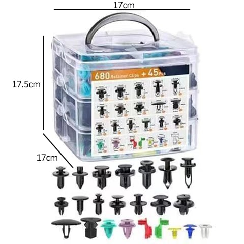 Auto Befestigungsclips Set | Nylon Clips mit Werkzeug | Universal für Stoßstangen & Türverkleidung