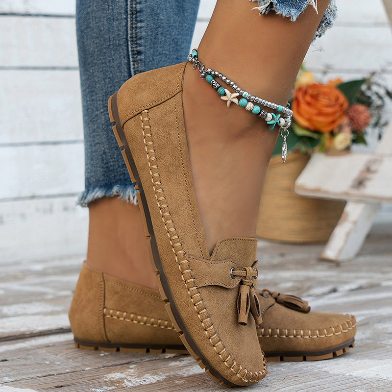 Isaline – Klassische Wildleder-Loafer mit Quastendetail für Damen