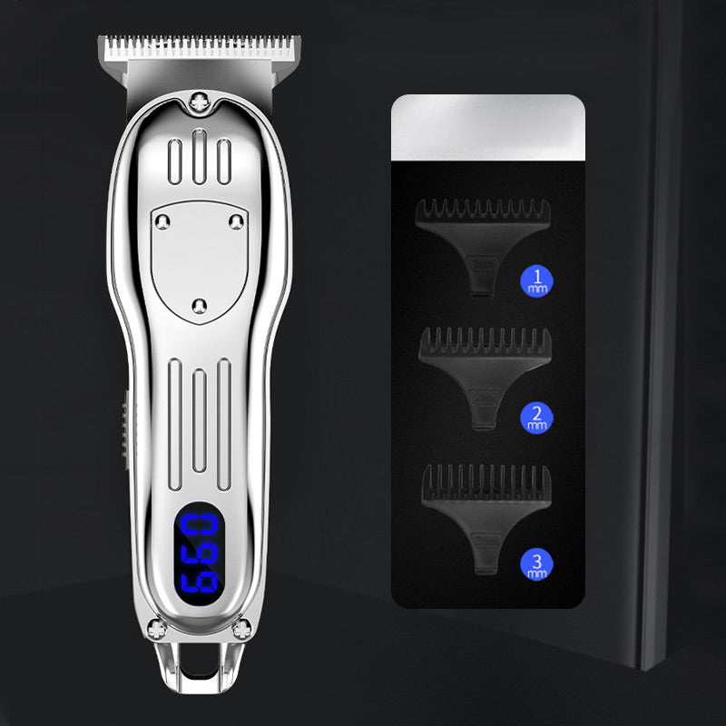 LCD Haartrimmer | Präzisions-Haarschneider | Kabellos mit Digitalanzeige & Langzeitakku