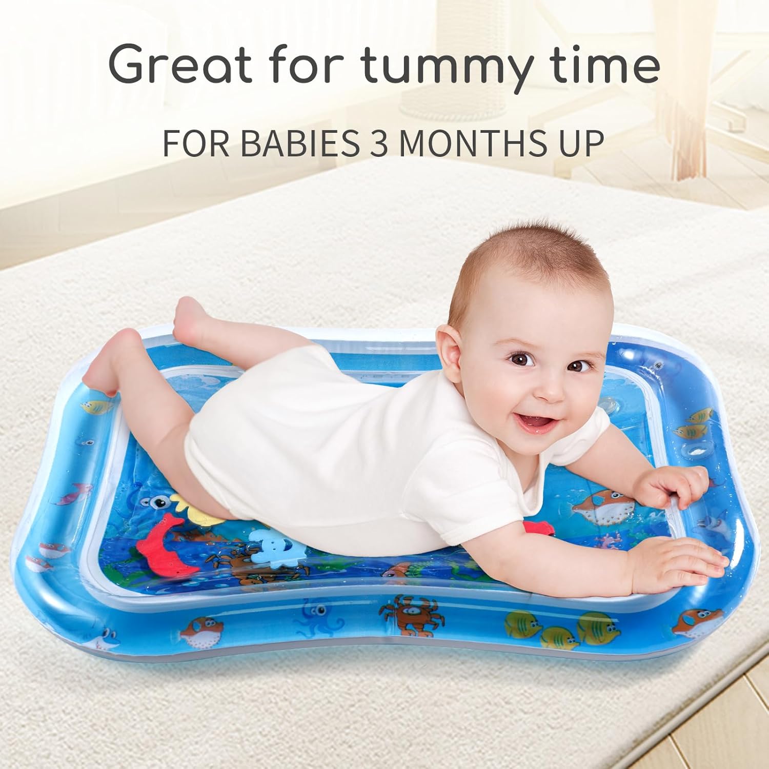 1+1 Gratis | Baby Wassermatte | Interaktive Bauchlage | Förderung Motorik & Sinne