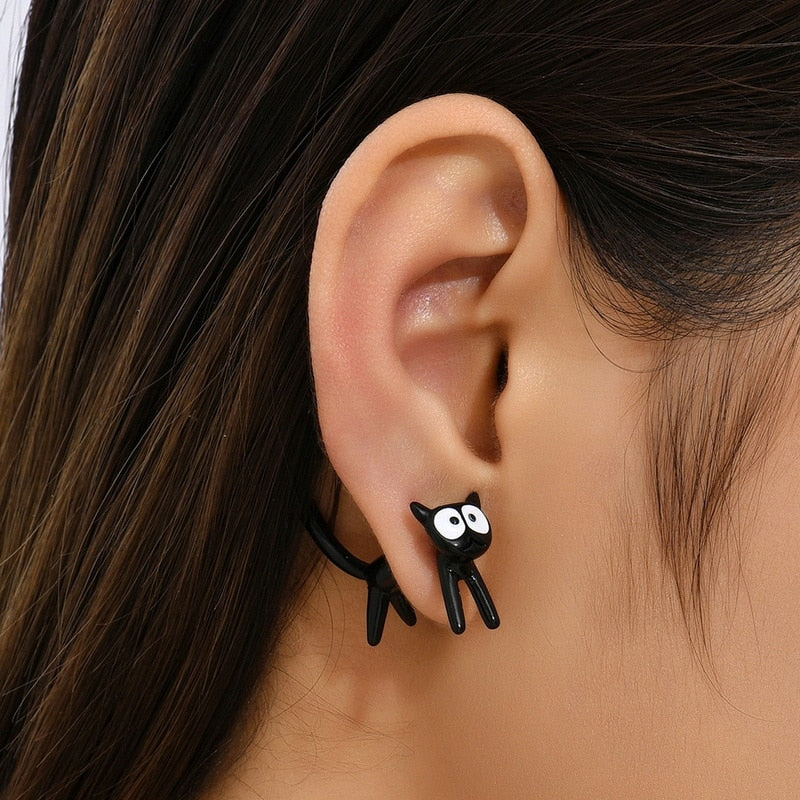 Damen Ohrringe Katze | Verspieltes Design | Zinklegierung