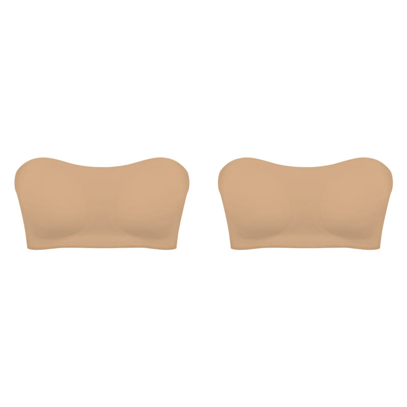 Damen trägerloser BH | Grip-Sure Seitenverschluss | Nahtlos & rutschfest | Herausnehmbare Pads