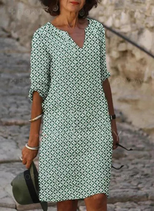 Hélène | Schicker Leichter Fluss Damen Midikleid