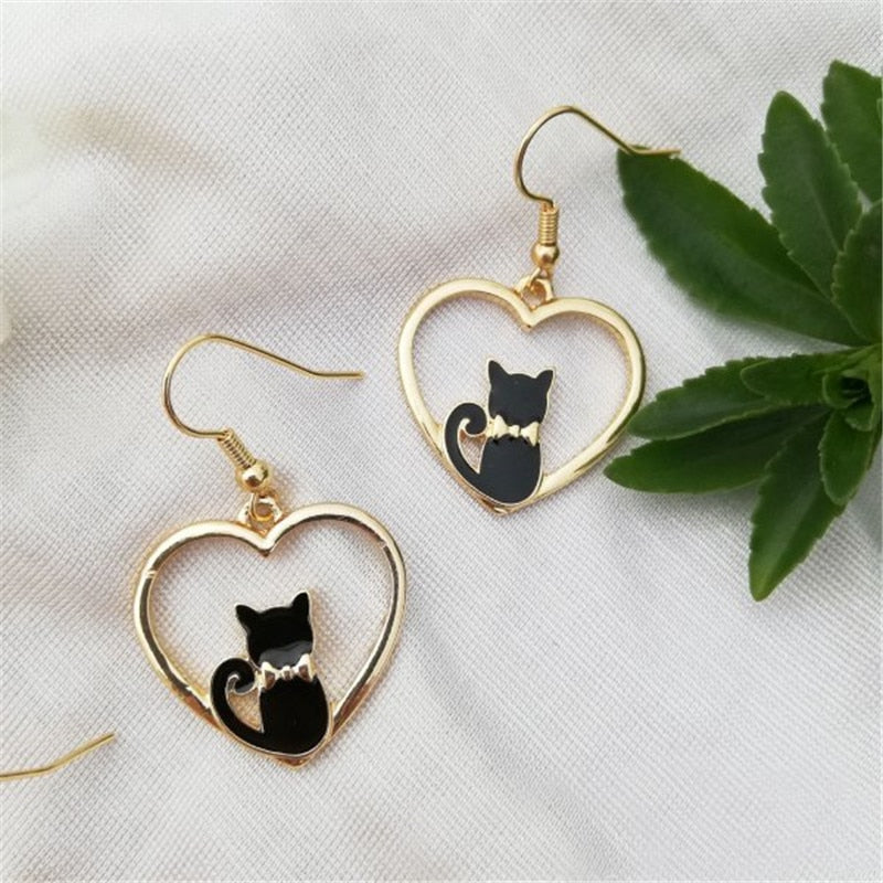 Damen Ohrringe Katze | Verspieltes Design | Zinklegierung