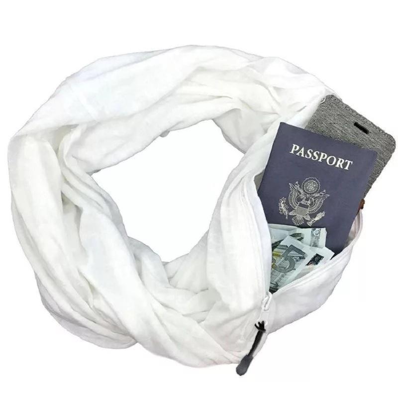 Winter-Schal mit Tasche | Warm & Weich | Modisch & Praktisch für Reisen