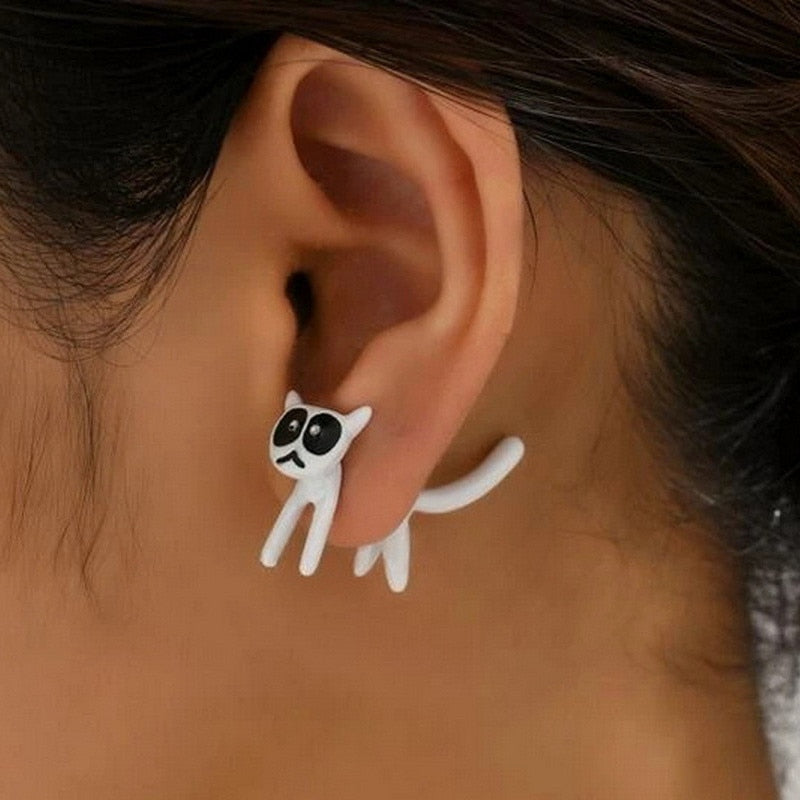 Damen Ohrringe Katze | Verspieltes Design | Zinklegierung