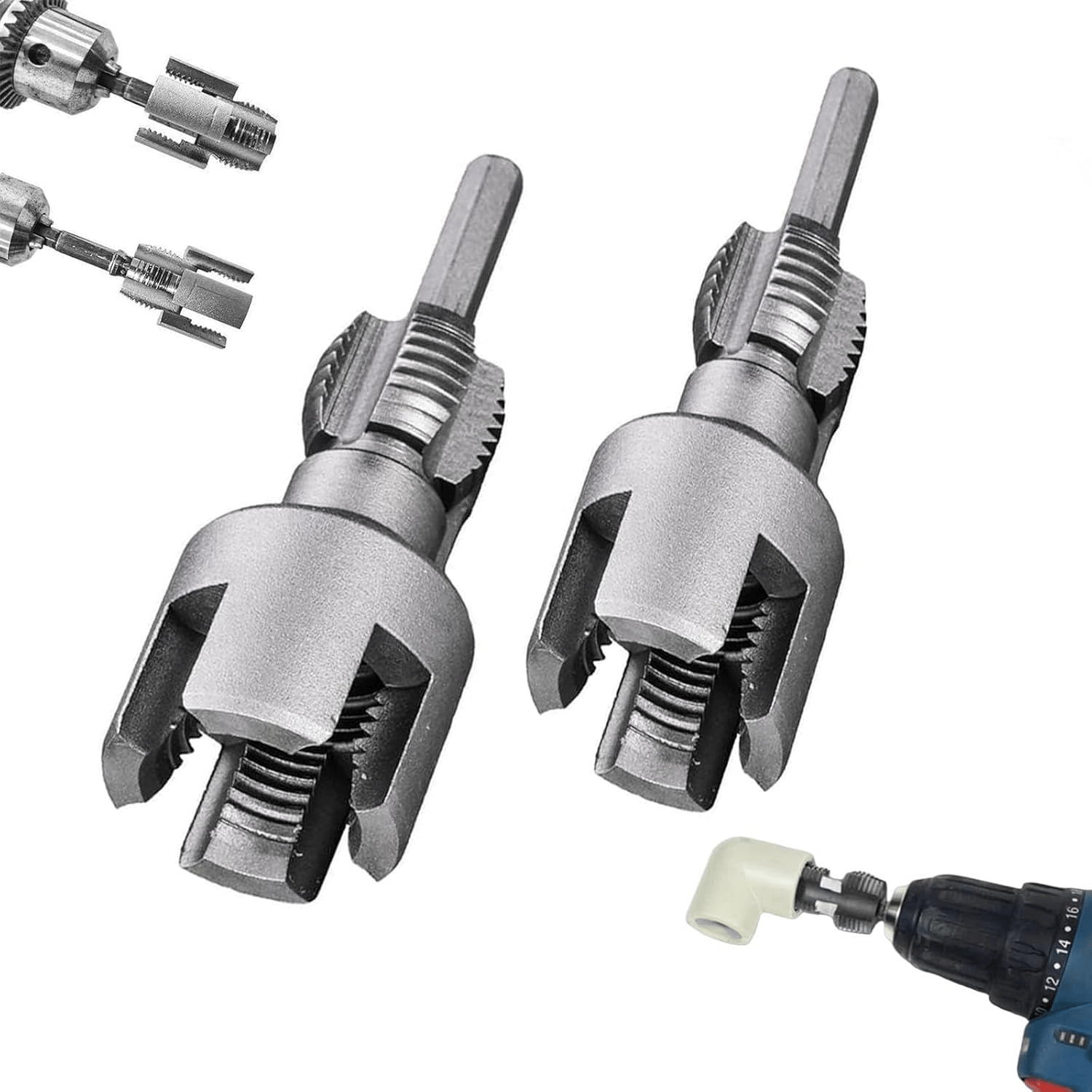 Rohrgewindeschneider | Innen- & Außengewinde | 40Cr Legierter Stahl | Für PVC & PPR Rohre