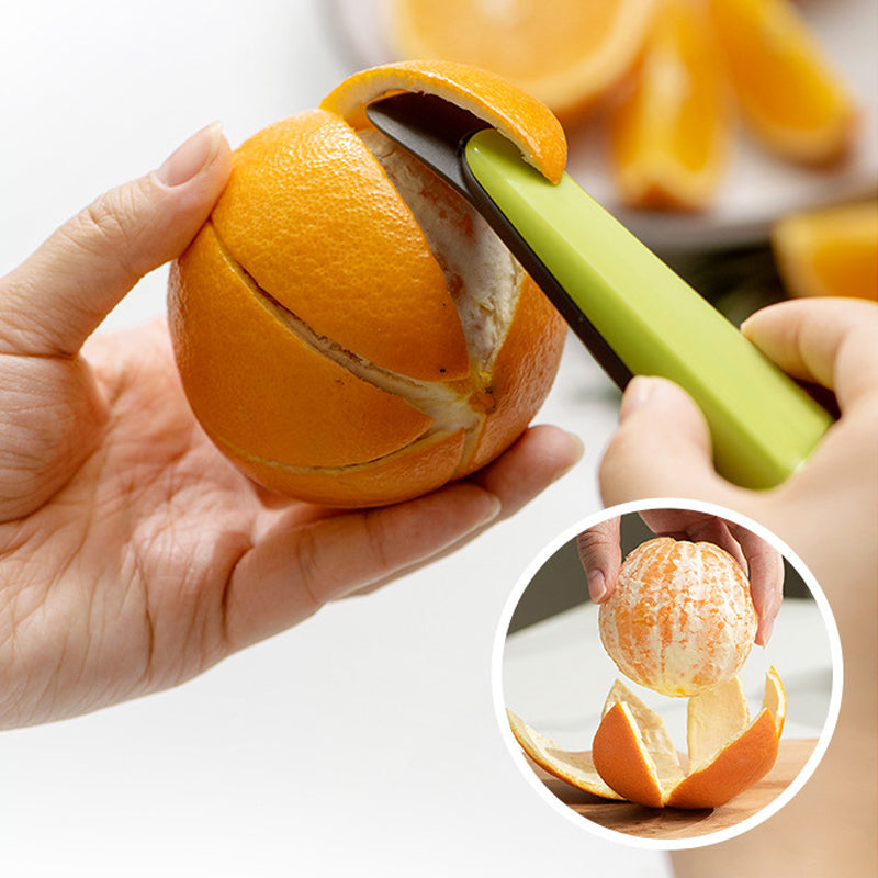 Fruchtschäler | Edelstahl & PP | Schnell & Präzise | Für Orangen & Zitrusfrüchte