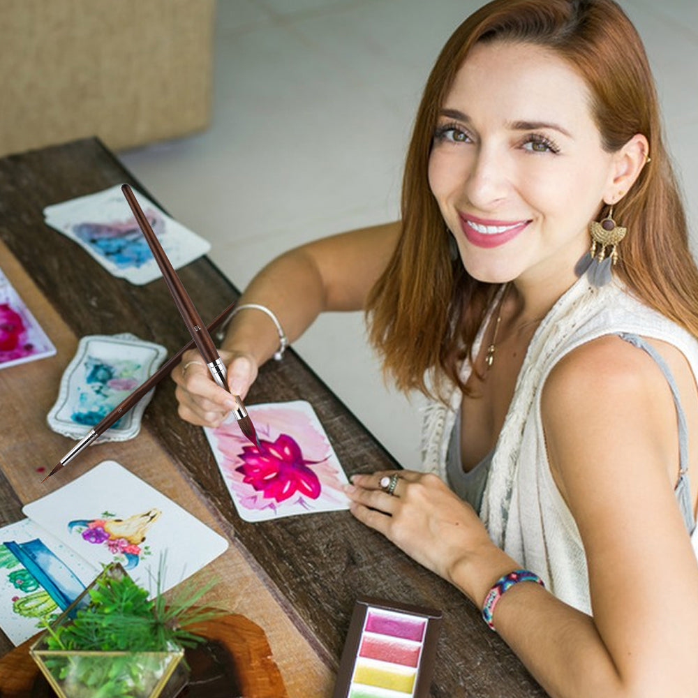 Präzisionspinsel für Künstler | Kolinsky-Rotmarder & Synthetik | Ergonomisch, langlebig & ideal für feine Details