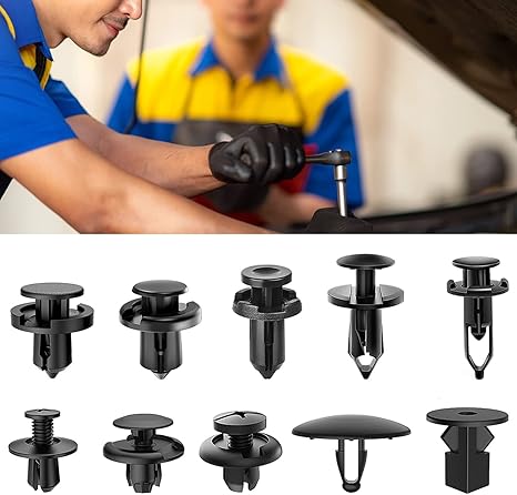Auto Befestigungsclips Set | Nylon Clips mit Werkzeug | Universal für Stoßstangen & Türverkleidung