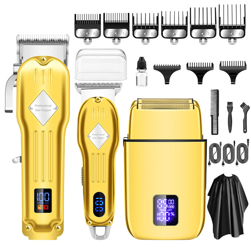 LCD Haartrimmer | Präzisions-Haarschneider | Kabellos mit Digitalanzeige & Langzeitakku
