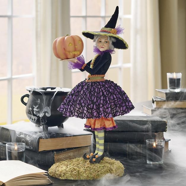 Halloween-Figurine | Handgemachte Hexendekoration | Harz