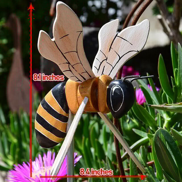 Handgefertigtes Windspiel Vogel-Windmühle | Gartendeko mit Edelstahl-Stab | Verschiedene Designs