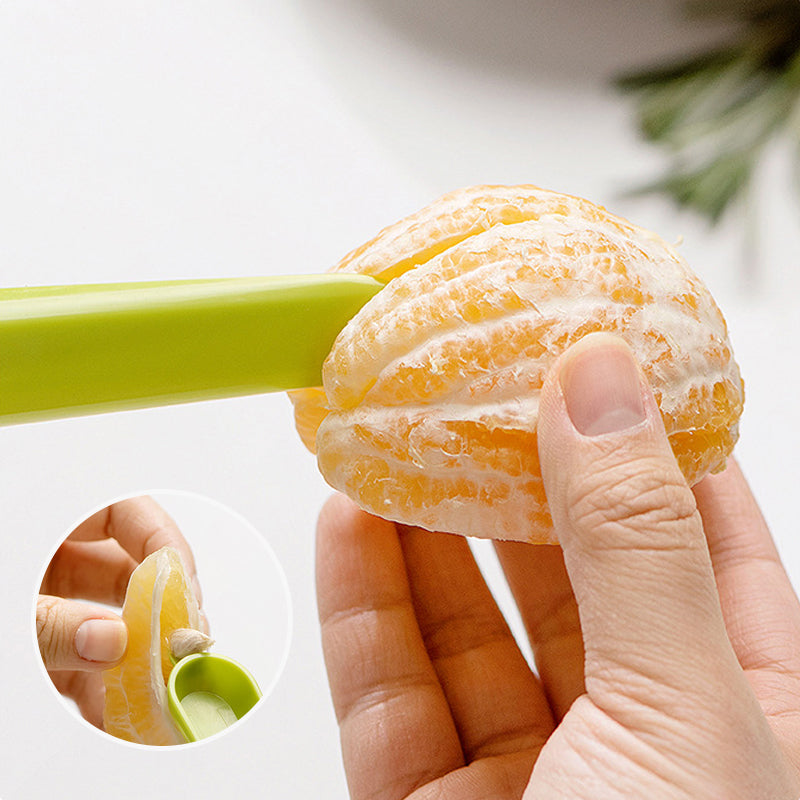 Fruchtschäler | Edelstahl & PP | Schnell & Präzise | Für Orangen & Zitrusfrüchte