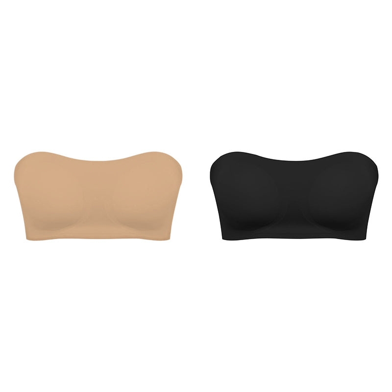 Damen trägerloser BH | Grip-Sure Seitenverschluss | Nahtlos & rutschfest | Herausnehmbare Pads