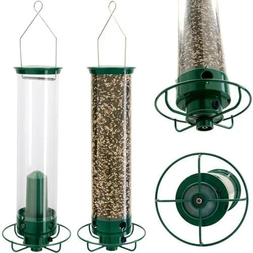 Eichhörnchensicherer Vogelfutterspender | Drehfunktion & 4 Futteröffnungen | Fassungsvermögen
