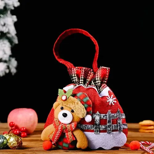 Weihnachten Geschenkbeutel | Stoffbeutel mit Kordelzug | Verschiedene Designs | Wiederverwendbar