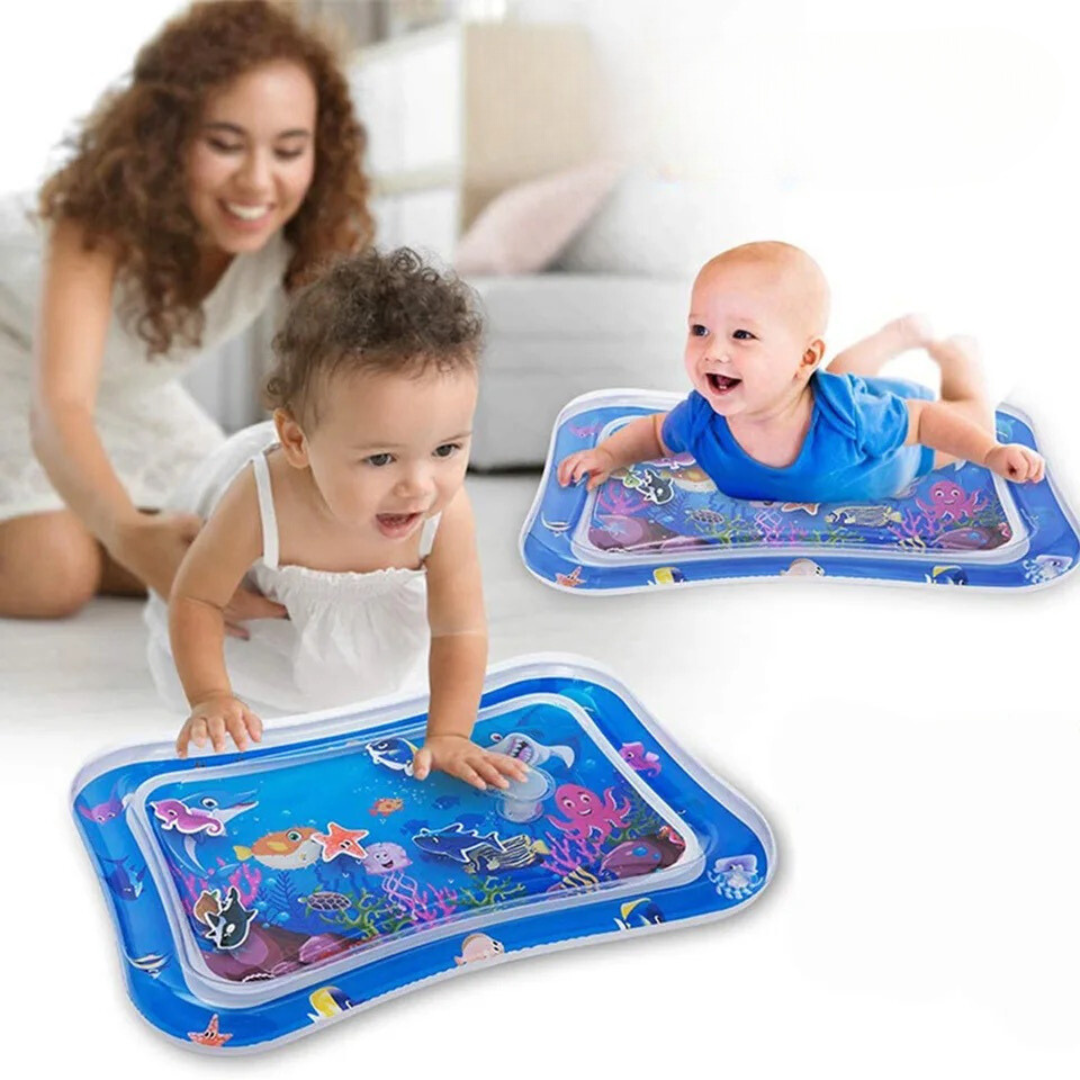 1+1 Gratis | Baby Wassermatte | Interaktive Bauchlage | Förderung Motorik & Sinne