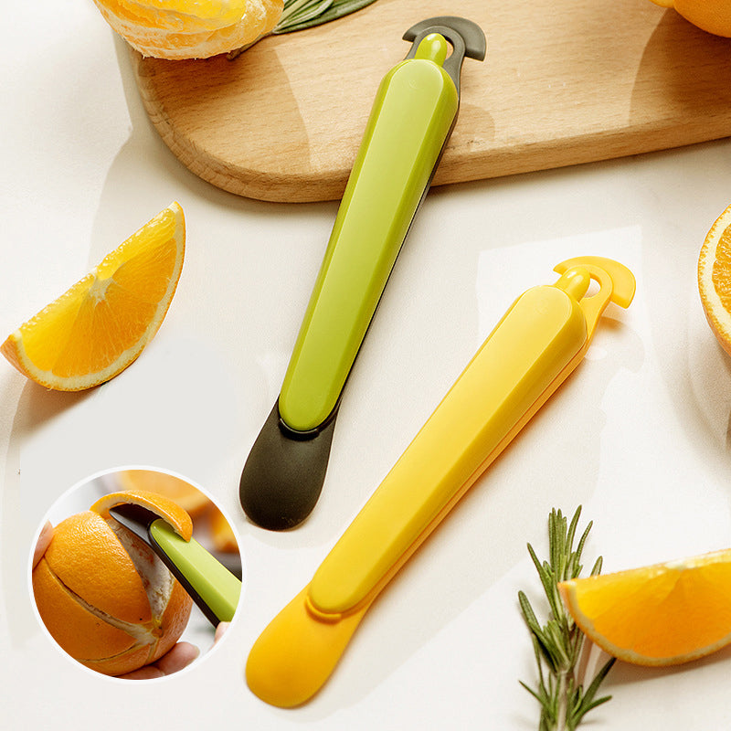 Fruchtschäler | Edelstahl & PP | Schnell & Präzise | Für Orangen & Zitrusfrüchte