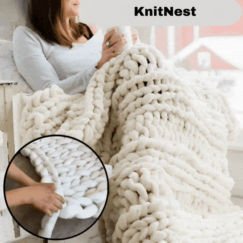 50% RABATT | KnitNest - Stricken Sie Ihre eigene Decke! [Letzter Tag Rabatt]
