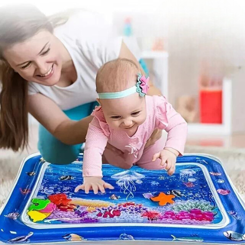 1+1 Gratis | Baby Wassermatte | Interaktive Bauchlage | Förderung Motorik & Sinne