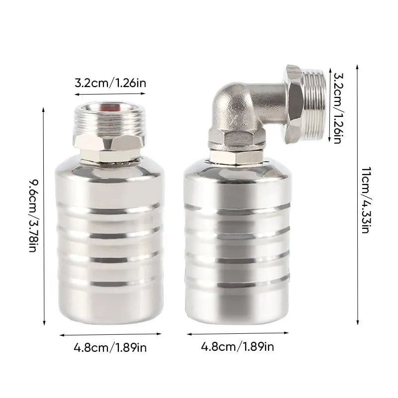 Mini Schwimmerventil Edelstahl | Automatische Wasserregulierung | Für Regentonnen & Wassertanks