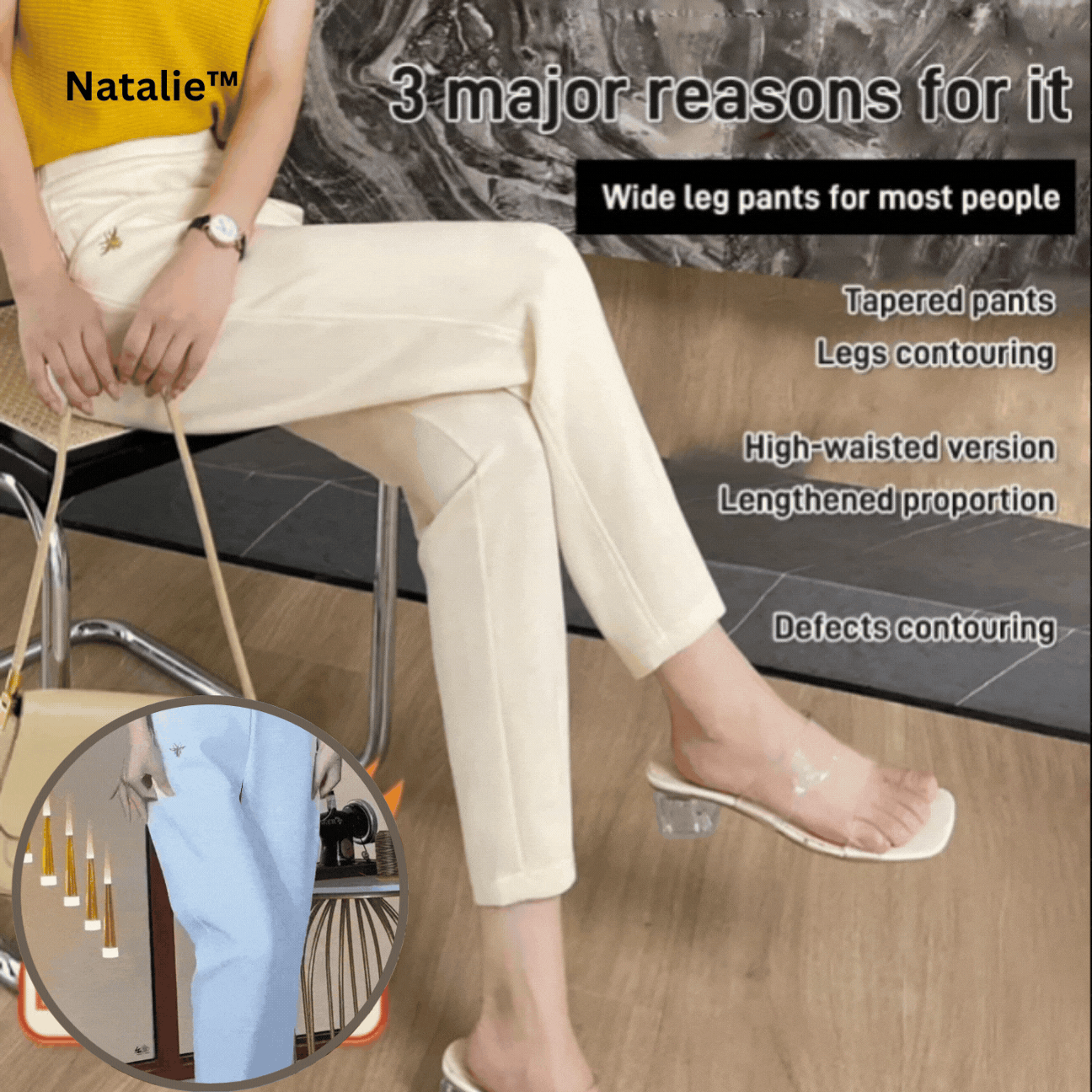 Vielseitige Hose mit flatterndem Design