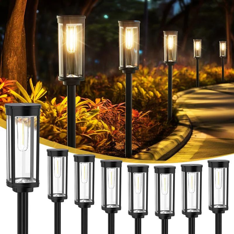 1+1 Gratis | Solar Gartenleuchten im Retro Design | Automatisch & Wasserdicht IP65 | 12h Beleuchtung | 2er-Set