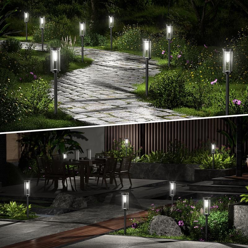 1+1 Gratis | Solar Gartenleuchten im Retro Design | Automatisch & Wasserdicht IP65 | 12h Beleuchtung | 2er-Set