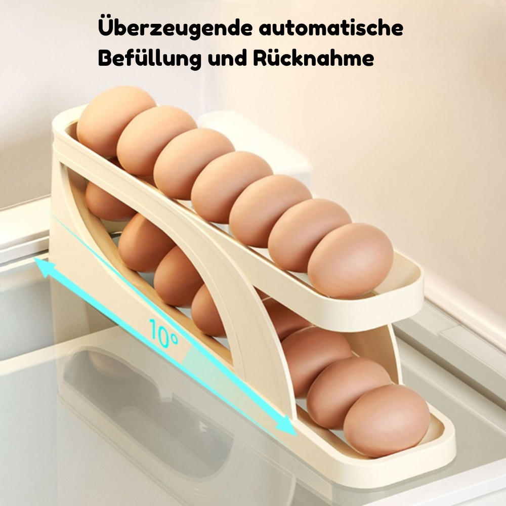 Automatisch rollendes Eierregal