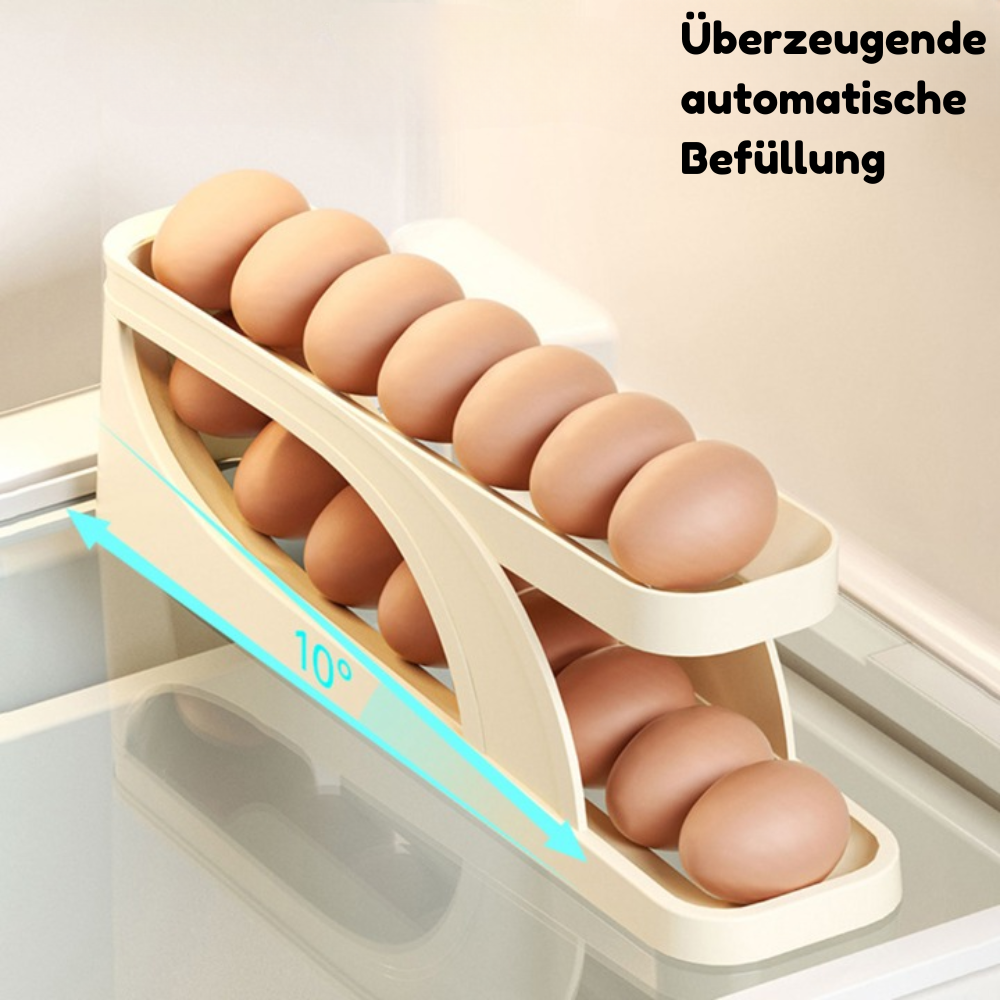 Automatisch rollendes Eierregal
