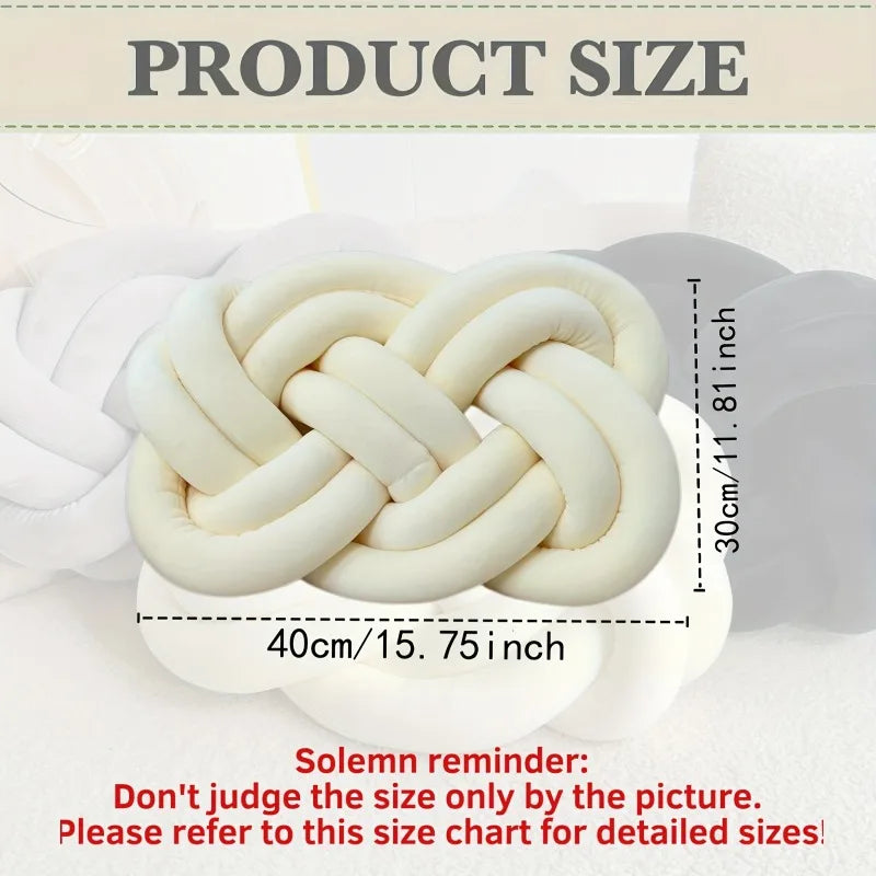 Dekokissen mit Knotenmuster | Geometrisches Design | Waschbar & Weich