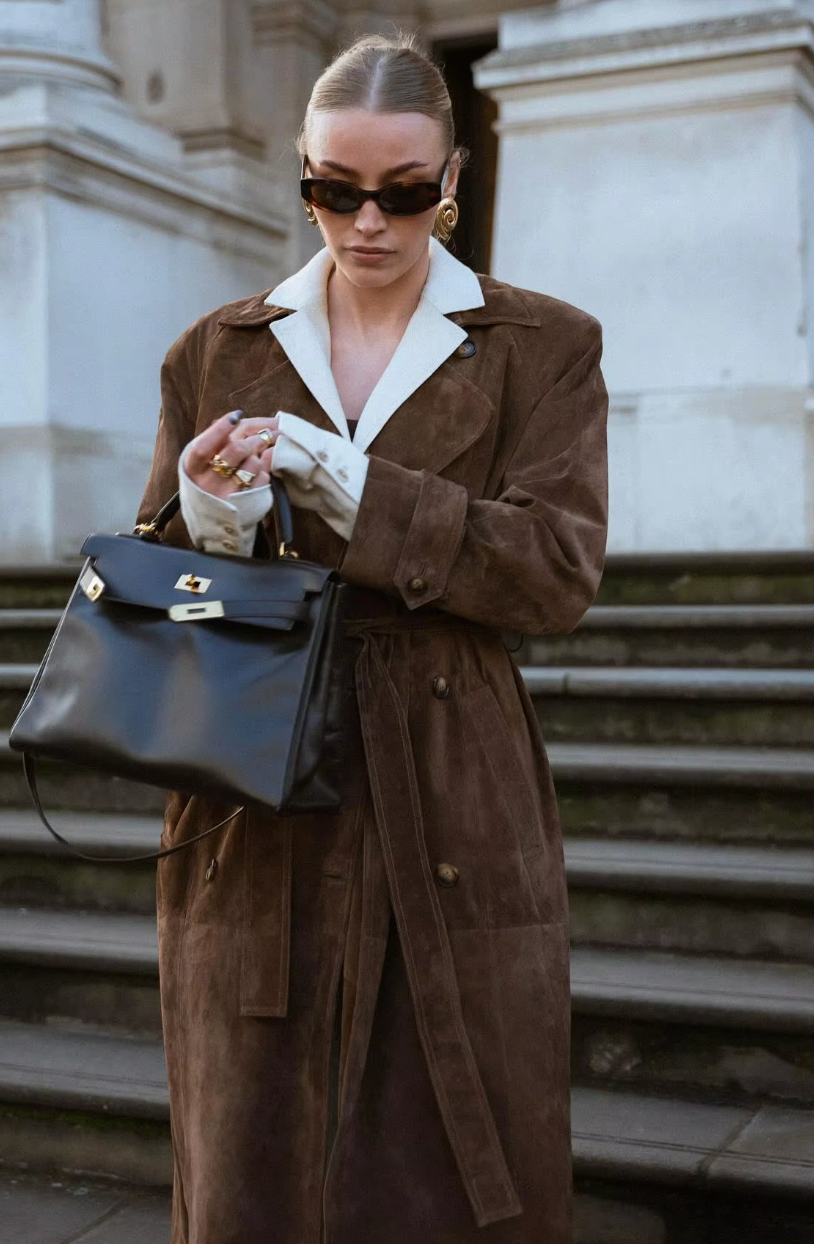 Vienna™ - Wildleder-Trenchcoat