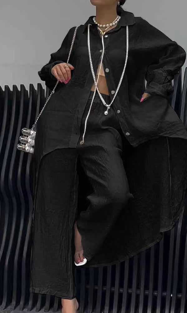 Damen Zweiteiliges Outfit | Langarm Hemd & Hose | Weiches, Atmungsaktives Material