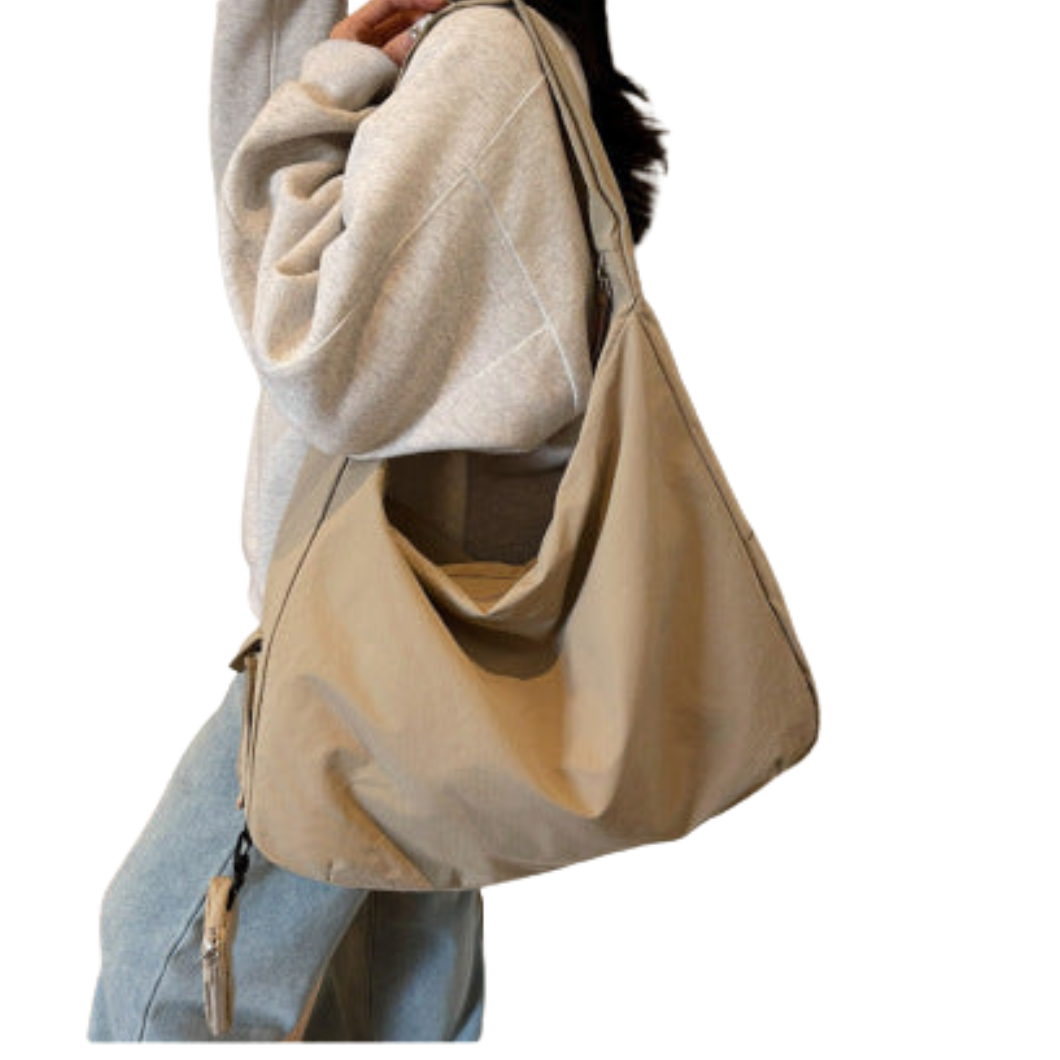 Damen Umhängetasche | Große Umhängetasche mit Außentasche | Lässig & Modisch | Hobo Tasche