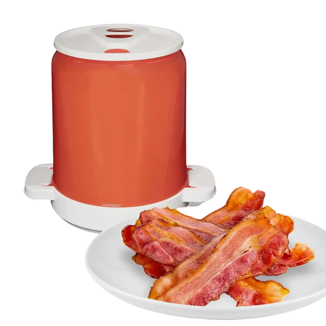 Mikrowellen Speck Kochgerät | Fettfreier Speckgarer | BPA-frei | Spülmaschinenfest & Spritzschutz