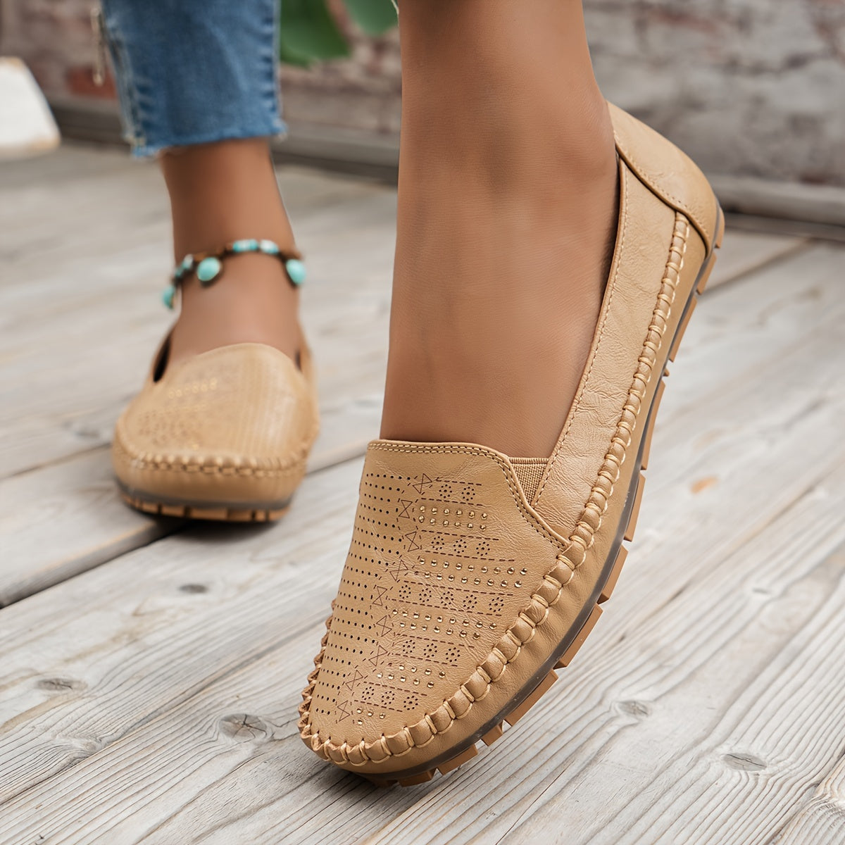 Vintellea™ – Elegante Damen Loafer mit Retro Perforation