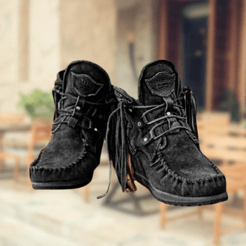 Damen Stiefeletten | Retro-Design | Weiches Wildleder-Finish | Bequeme Innensohle & Stützende Passform